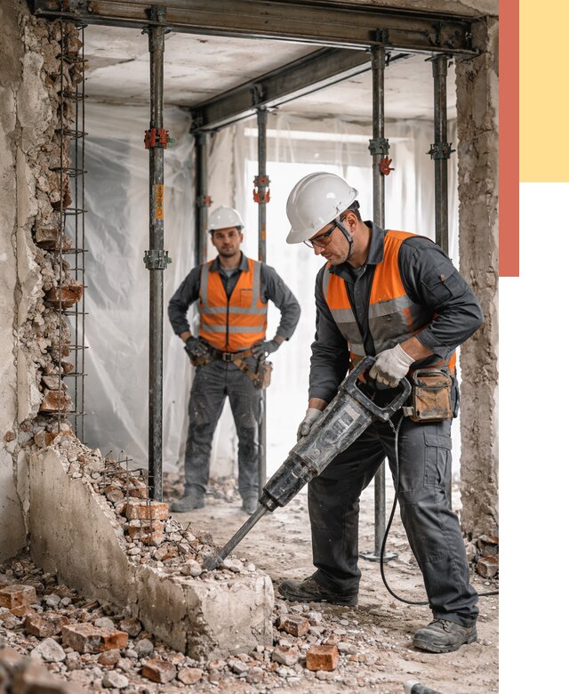 Снос несущих стен в Салехарде от 10972 руб. — демонтаж несущей стены под ключ | ОТДЕЛОЧНИК-Слх