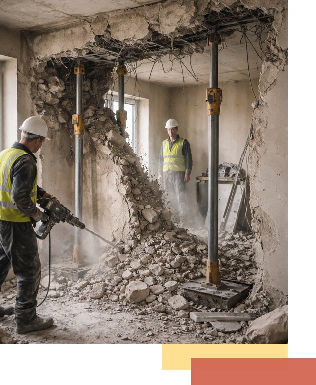 Снос несущих стен в Салехарде с гарантией безопасности и качества