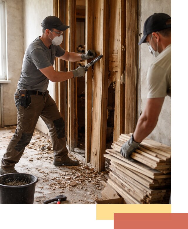 Демонтаж деревянных перегородок в Салехарде быстро и аккуратно