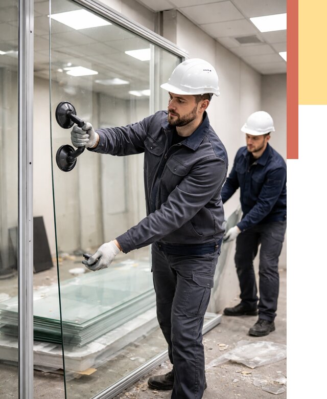 Демонтаж стеклянных перегородок в Салехарде от 3425 руб. — быстро и недорого | ОТДЕЛОЧНИК-Слх