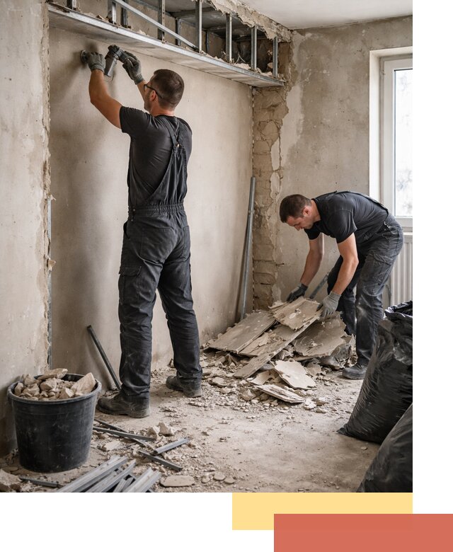 Демонтаж короба из гипсокартона в Салехарде быстро и аккуратно