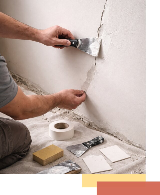 Заделка трещин и сколов в стенах и потолках в Салехарде