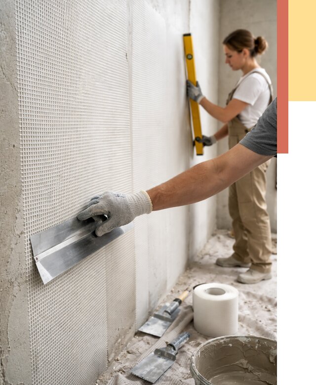 Армирование стен стеклосеткой в Салехарде от 3425 руб. под ключ | ОТДЕЛОЧНИК-Слх