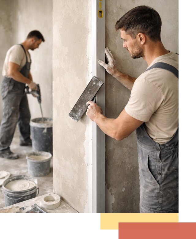 Выведение углов стен в Салехарде: монтаж и оштукатуривание