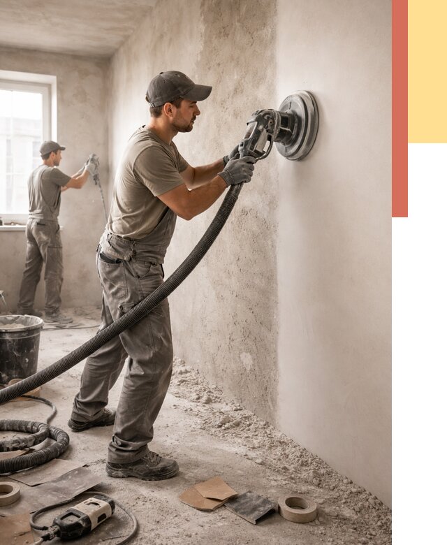 Шлифовка стен в Салехарде от 1284 руб/м2 — быстро и недорого | ОТДЕЛОЧНИК-Слх