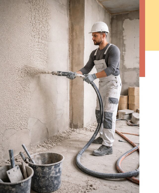 Машинная штукатурка стен в Салехарде под ключ от 6958 руб./м2 | ОТДЕЛОЧНИК-Слх