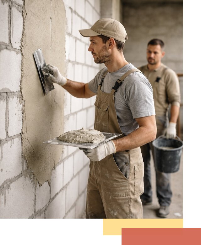 Штукатурка стен из газобетона в Салехарде под ключ