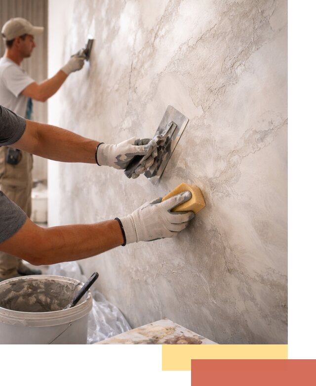 Декоративная штукатурка под мрамор в Салехарде для стен и потолков