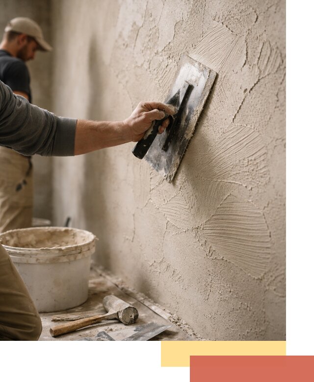 Фактурная штукатурка стен в Салехарде — монтаж, отделка, реставрация