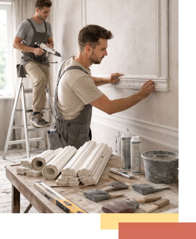 Монтаж лепнины на стены в Салехарде профессионально и качественно