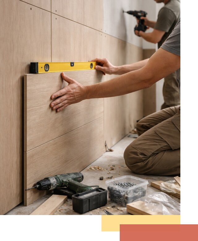 Профессиональный монтаж МДФ панелей на стены в Салехарде