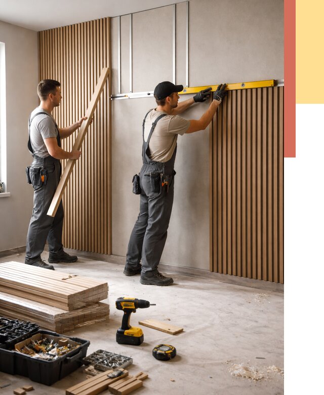 Монтаж реечных панелей на стены в Салехарде от 1284 руб. — быстро и недорого | ОТДЕЛОЧНИК-Слх