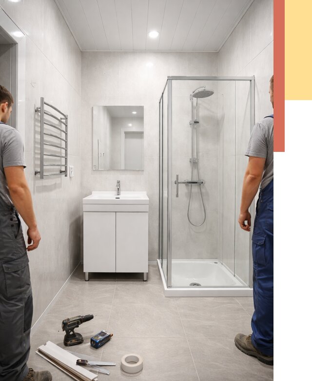 Отделка ванной комнаты панелями ПВХ в Салехарде от 4817 руб. за м2 | ОТДЕЛОЧНИК-Слх