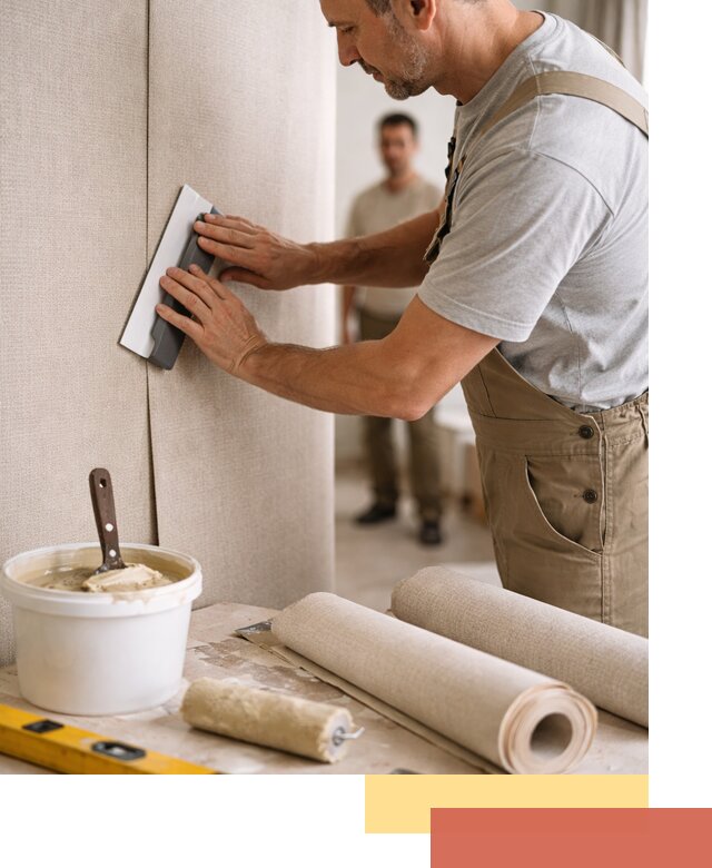 Поклейка текстильных обоев в Салехарде профессионально и аккуратно