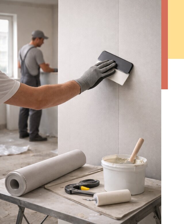 Поклейка обоев под покраску в Салехарде от 3746 руб. за м2 | ОТДЕЛОЧНИК-Слх