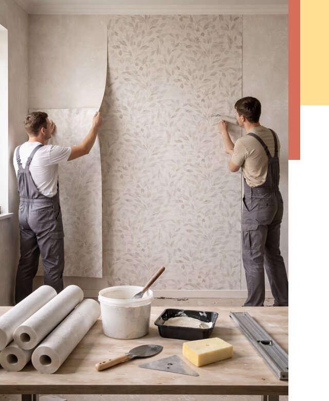 Поклейка обоев с подбором рисунка в Салехарде от 3746 руб. | ОТДЕЛОЧНИК-Слх - быстро и недорого