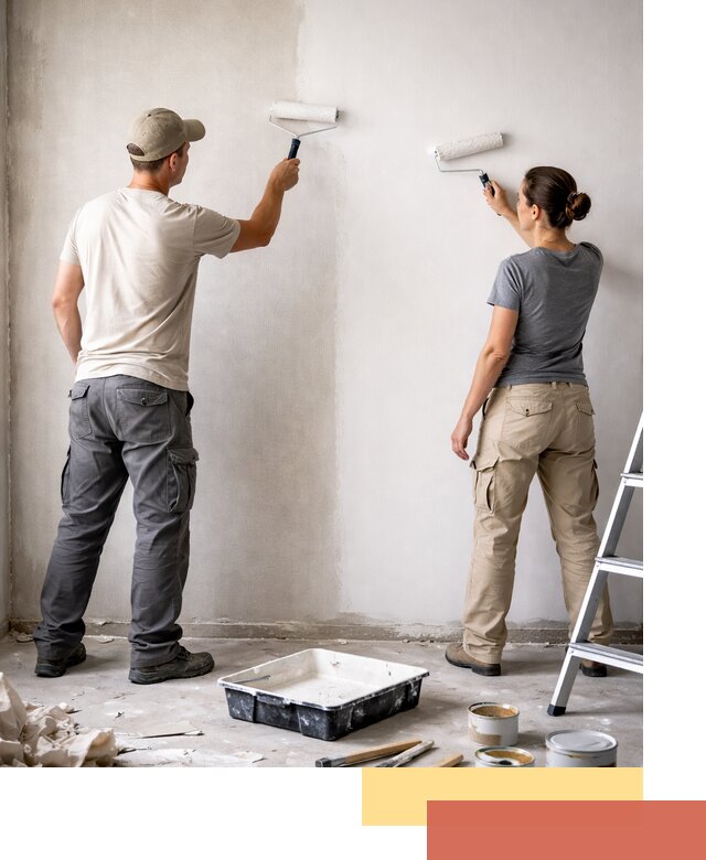 Окраска стен по стеклохолсту в Салехарде качественно и долговечно