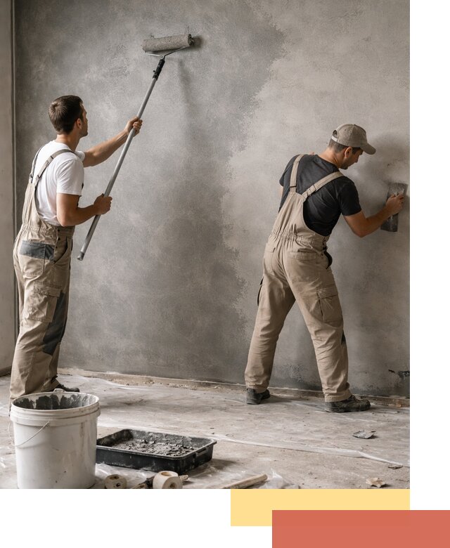 Покраска стен под бетон в Салехарде профессионально и недорого