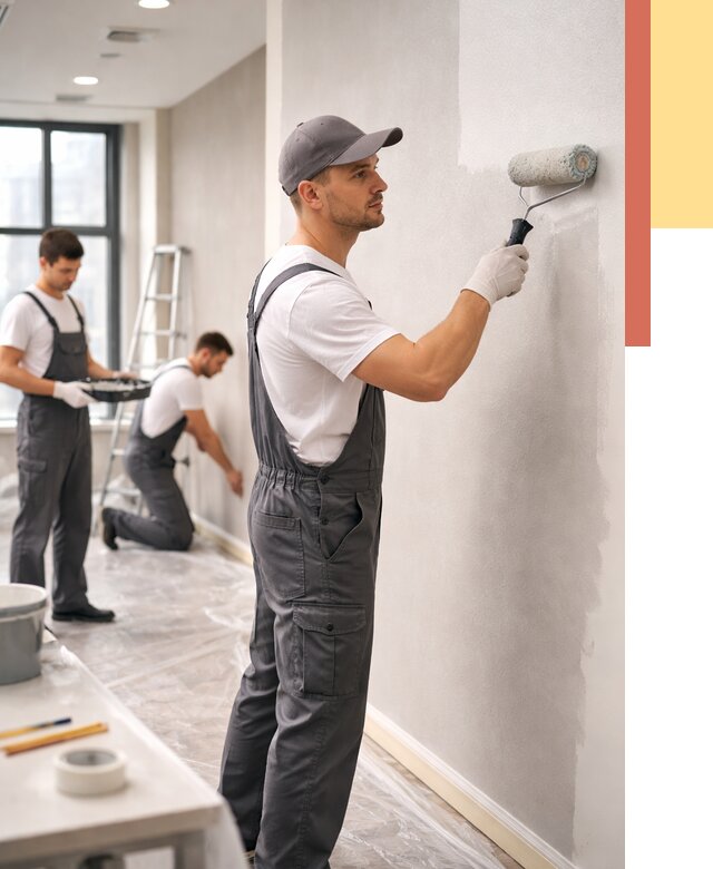 Покраска стен в офисе в Салехарде от 9098 руб. — быстро и недорого | ОТДЕЛОЧНИК-Слх