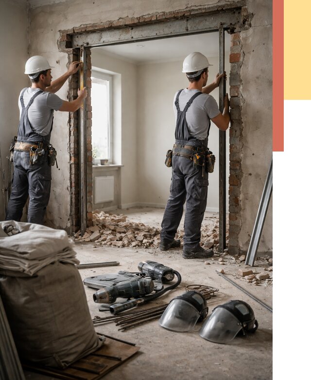 Расширение дверного проема в Салехарде от 13380 руб. под ключ | ОТДЕЛОЧНИК-Слх