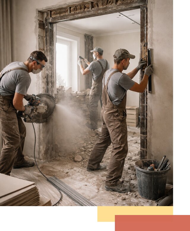 Расширение дверного проема под установку новой двери в Салехарде