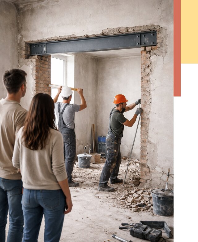 Усиление проема в стене в Салехарде от 10169 руб. — усиление дверного проема металлоконструкцией | ОТДЕЛОЧНИК-Слх