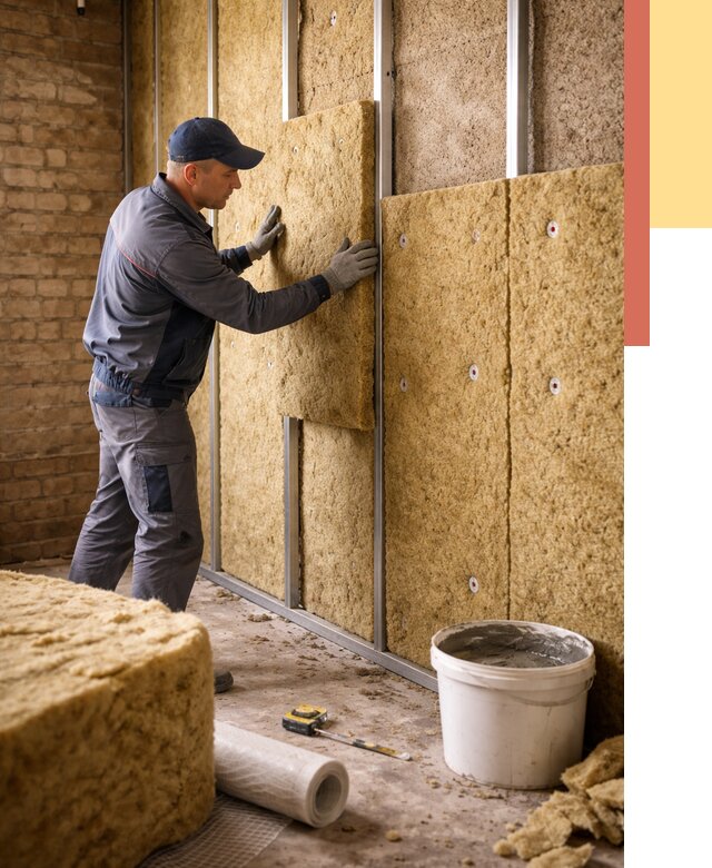 Утепление стен минватой в Салехарде от 1445 руб./м2 — недорого и быстро | ОТДЕЛОЧНИК-Слх