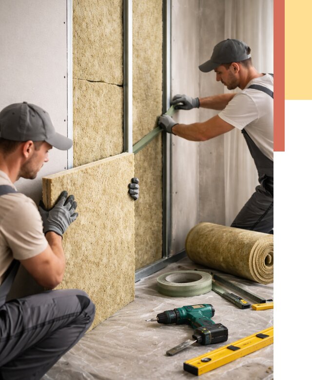 Шумоизоляция стен в Салехарде под ключ от 1980 руб. | ОТДЕЛОЧНИК-Слх