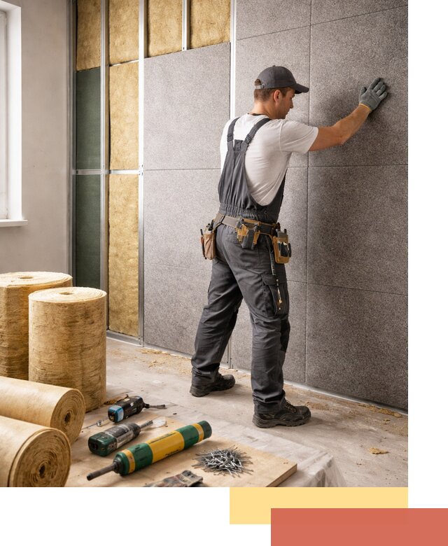 Профессиональная шумоизоляция стен в Салехарде для квартиры и офиса