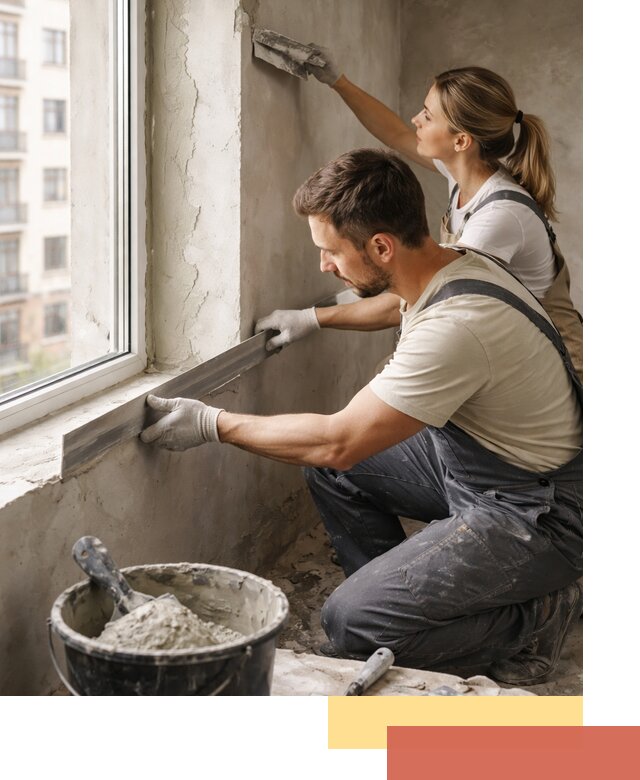 Штукатурка откосов дверей и окон профессионально в Салехарде