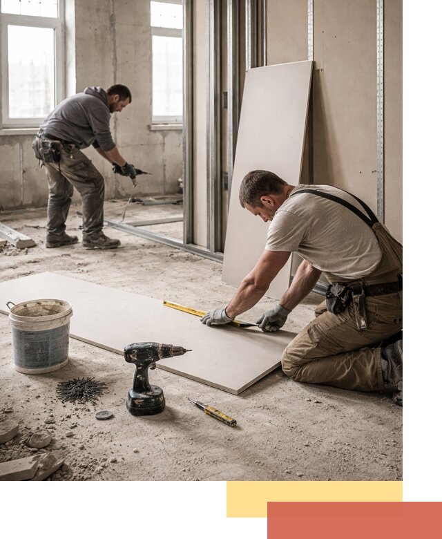 Кладка перегородок из ПГП под ключ в Салехарде