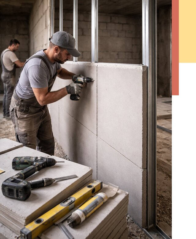 Кладка влагостойких перегородок ПГП в Салехарде от 1284 руб. под ключ | ОТДЕЛОЧНИК-Слх