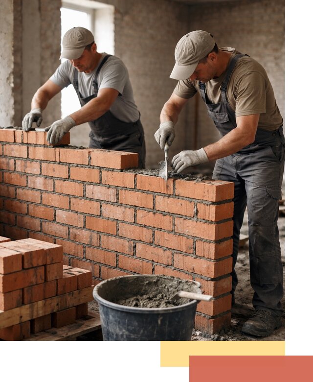 Кладка кирпичных перегородок под ключ в Салехарде