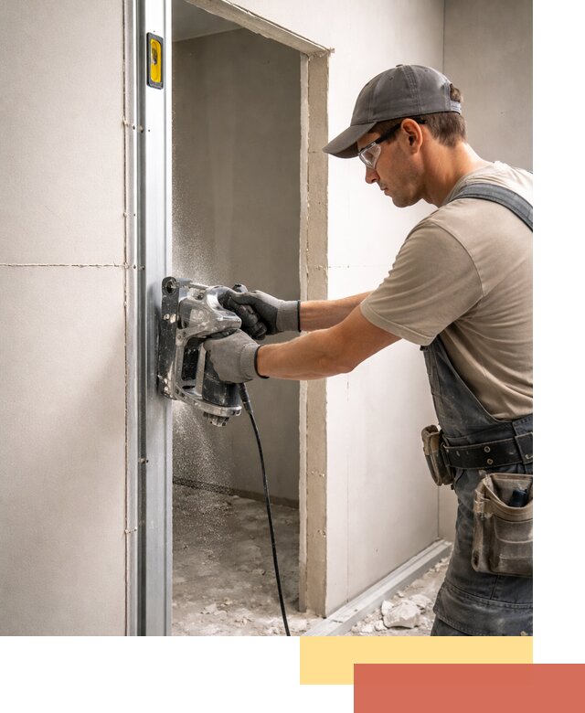 Устройство дверного проема в перегородке в Салехарде