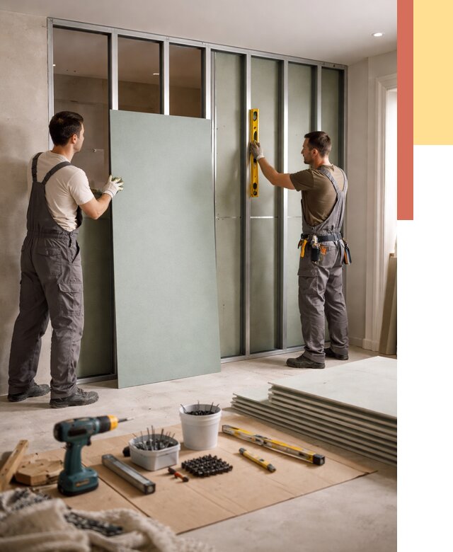 Перегородка из влагостойкого гипсокартона в Салехарде от 5138 руб. — монтаж под ключ | ОТДЕЛОЧНИК-Слх