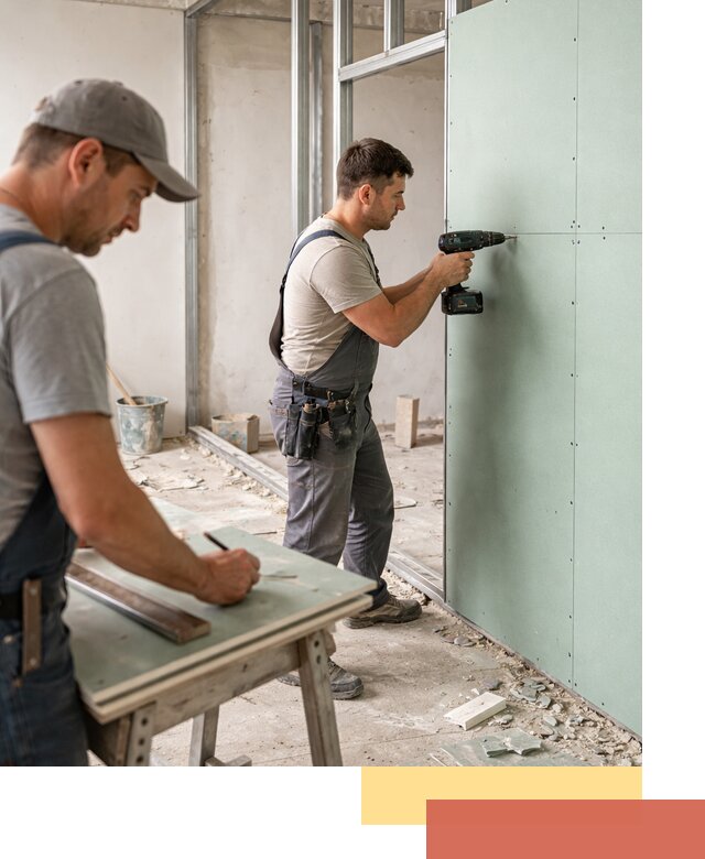 Перегородки из влагостойкого гипсокартона под ключ в Салехарде