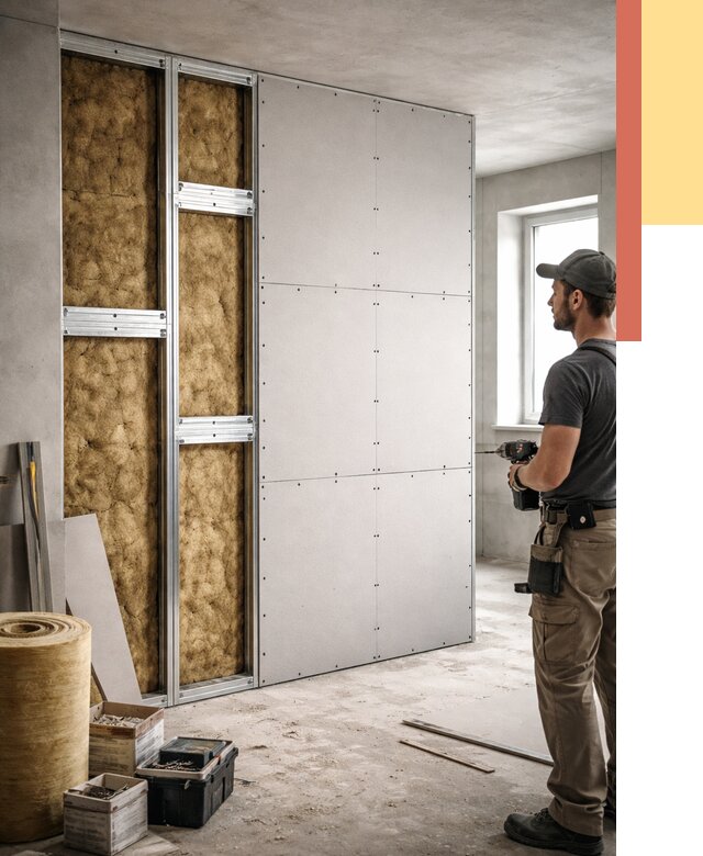 Усиленная перегородка под навеску в Салехарде от 13701 руб. — монтаж под ключ | ОТДЕЛОЧНИК-Слх