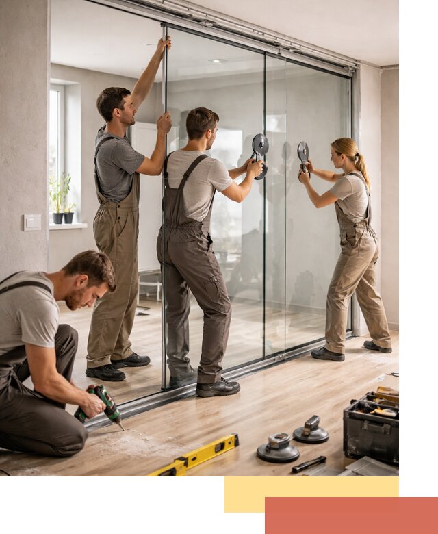 Изготовление стеклянных перегородок на заказ в Салехарде