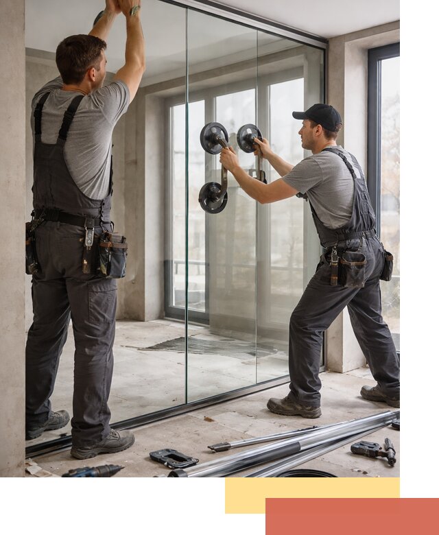 Цельностеклянные перегородки под ключ в Салехарде