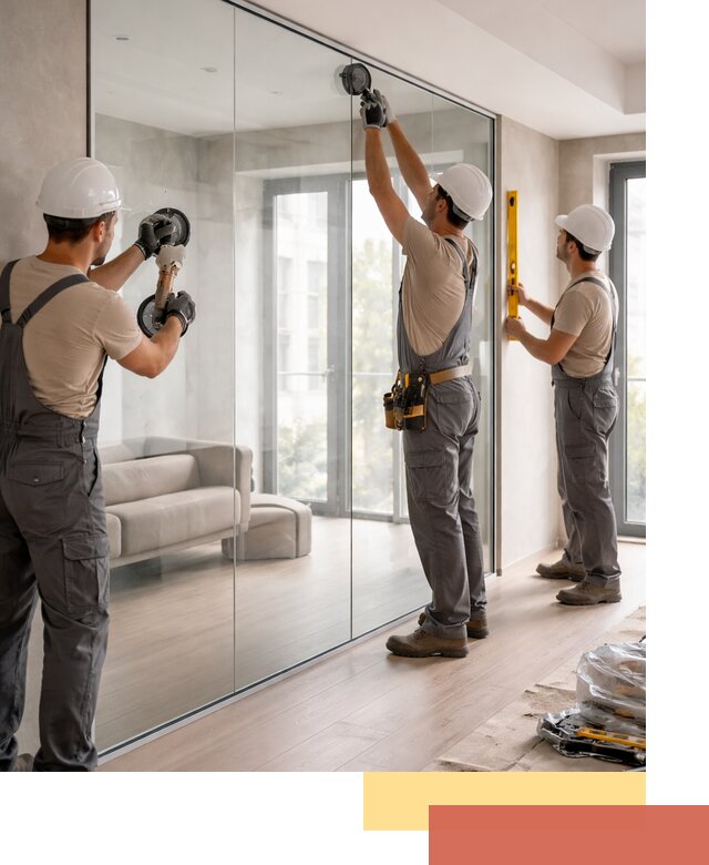 Перегородки из закаленного стекла в Салехарде для офисов и квартир