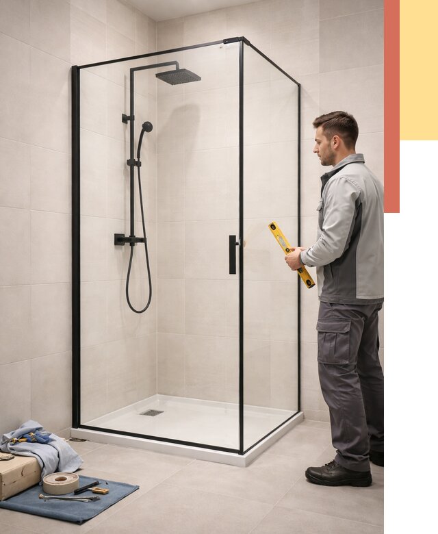 Стеклянные перегородки для душа в Салехарде от 13380 руб. | Монтаж под ключ — ОТДЕЛОЧНИК-Слх