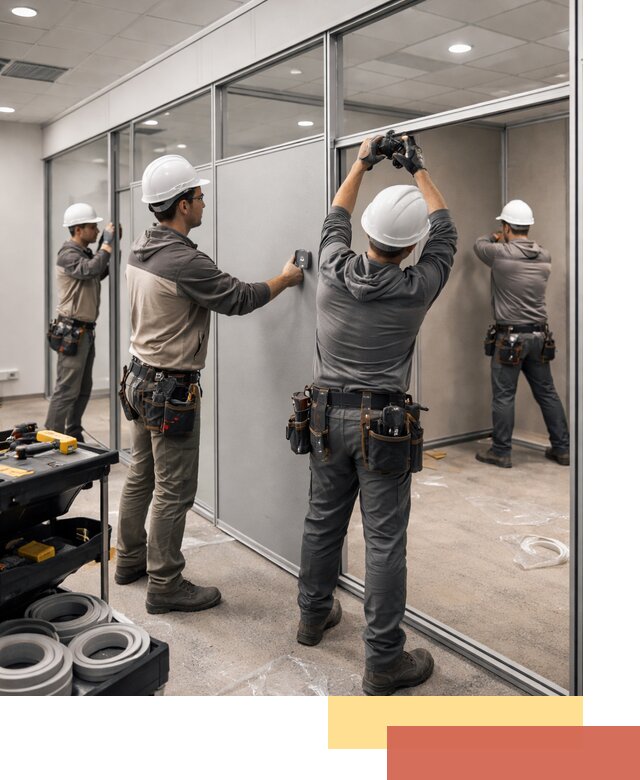 Мобильные офисные перегородки под ключ в Салехарде