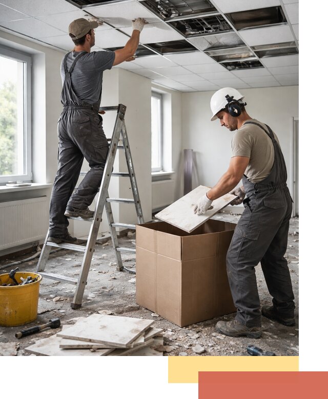 Демонтаж потолочной плитки в Салехарде быстро и аккуратно