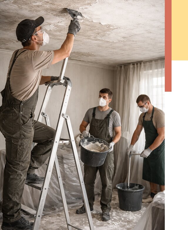 Удаление побелки с потолка в Салехарде от 2676 руб. быстро и недорого | ОТДЕЛОЧНИК-Слх