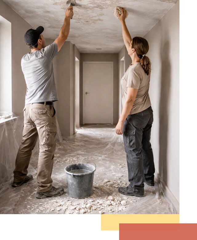 Удаление побелки с потолка в Салехарде — быстро и аккуратно