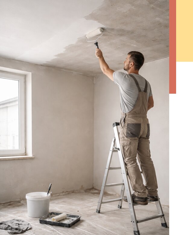 Грунтовка потолка в Салехарде от 2676 руб. — быстро и недорого | ОТДЕЛОЧНИК-Слх