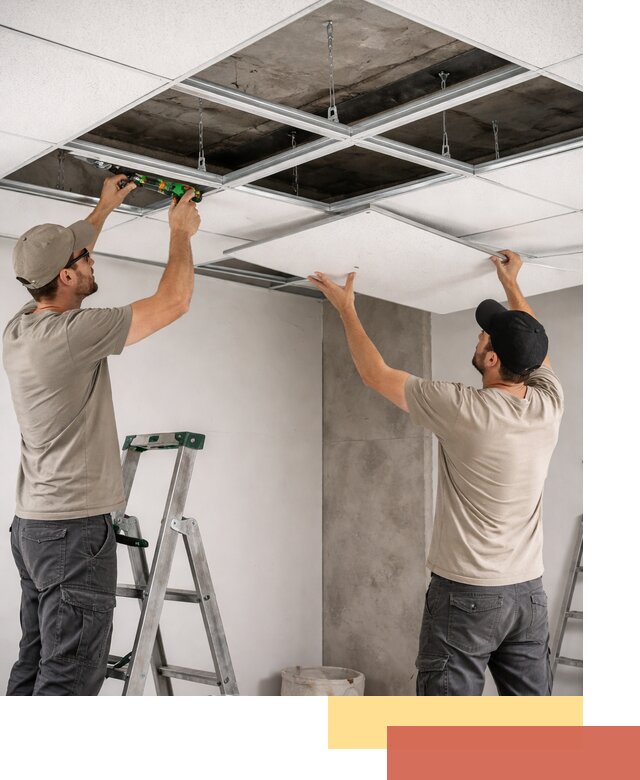 Монтаж потолка Армстронг под ключ в Салехарде