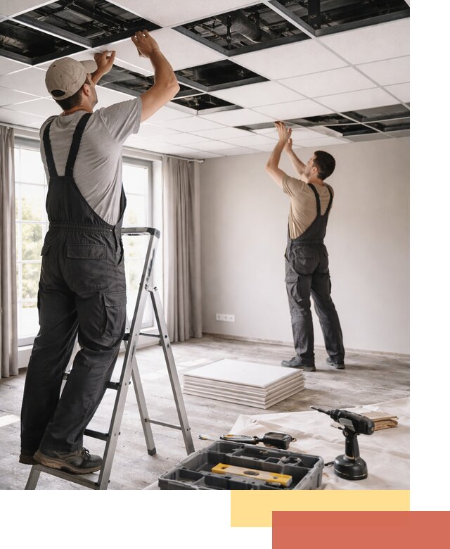 Замена плит подвесного потолка в Салехарде быстро и качественно