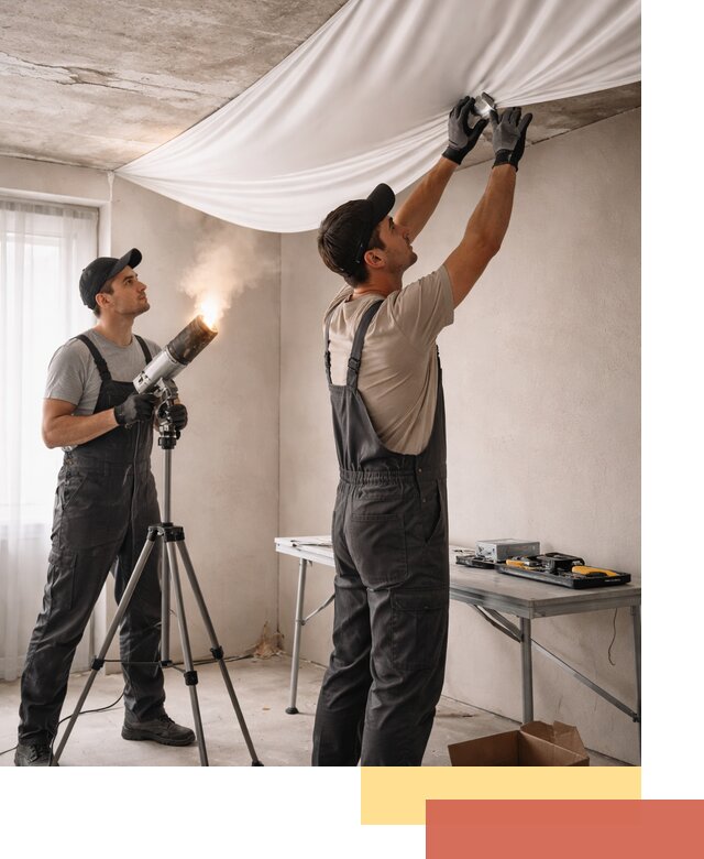 Установка натяжного потолка под ключ в Салехарде