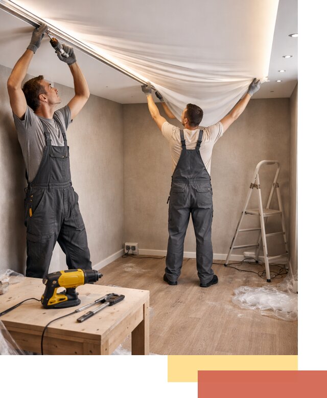 Монтаж натяжного потолка с подсветкой в Салехарде цена и сроки